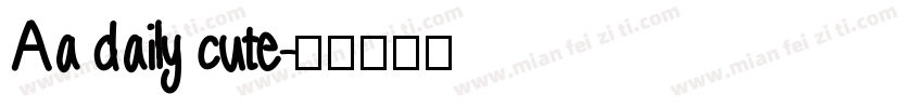 Aa daily cute字体转换